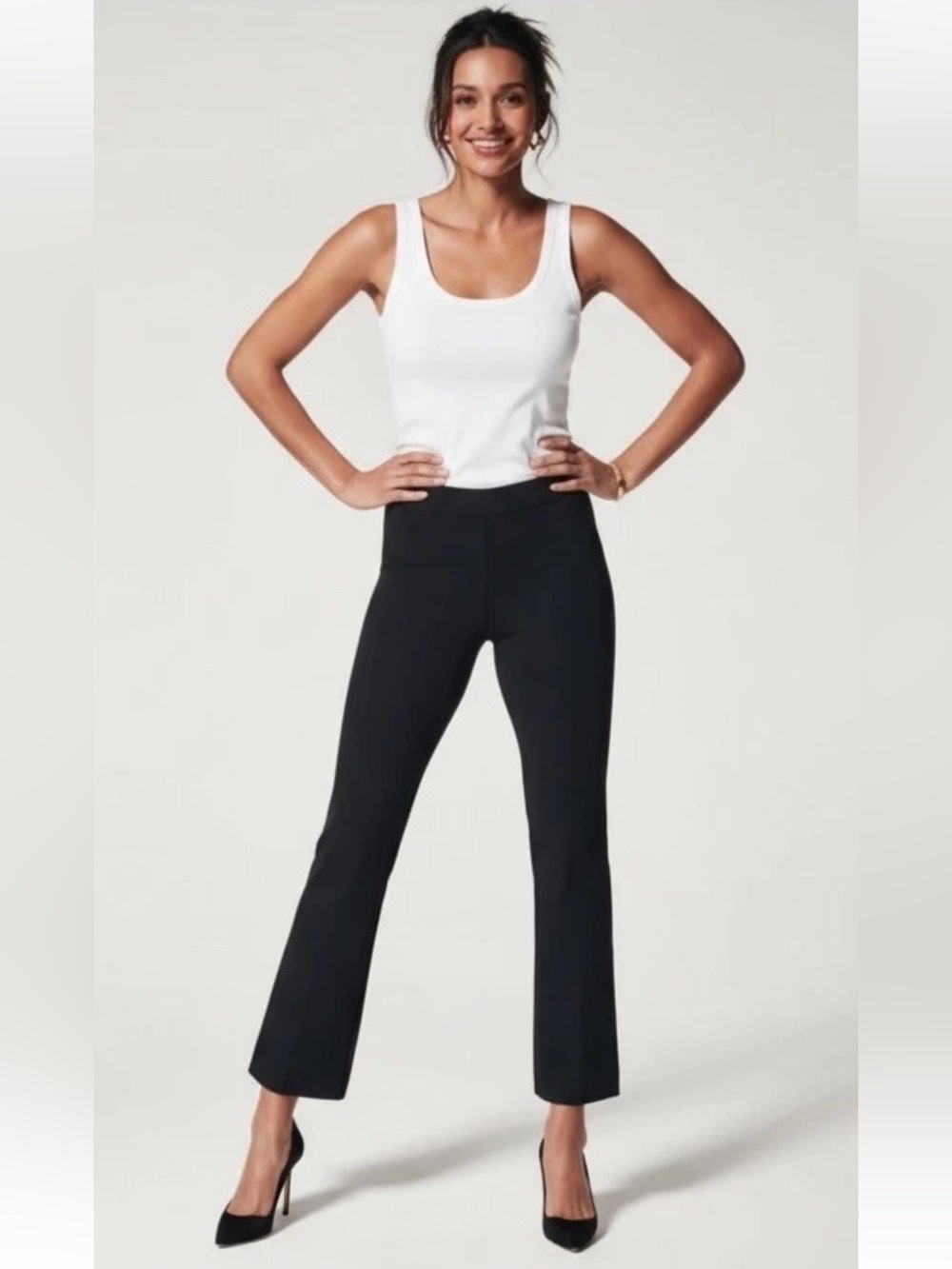NEW Spanx The Perfect Pant Ponte Kick Flare Black 20386Q Womens Sz XL Petite 23"